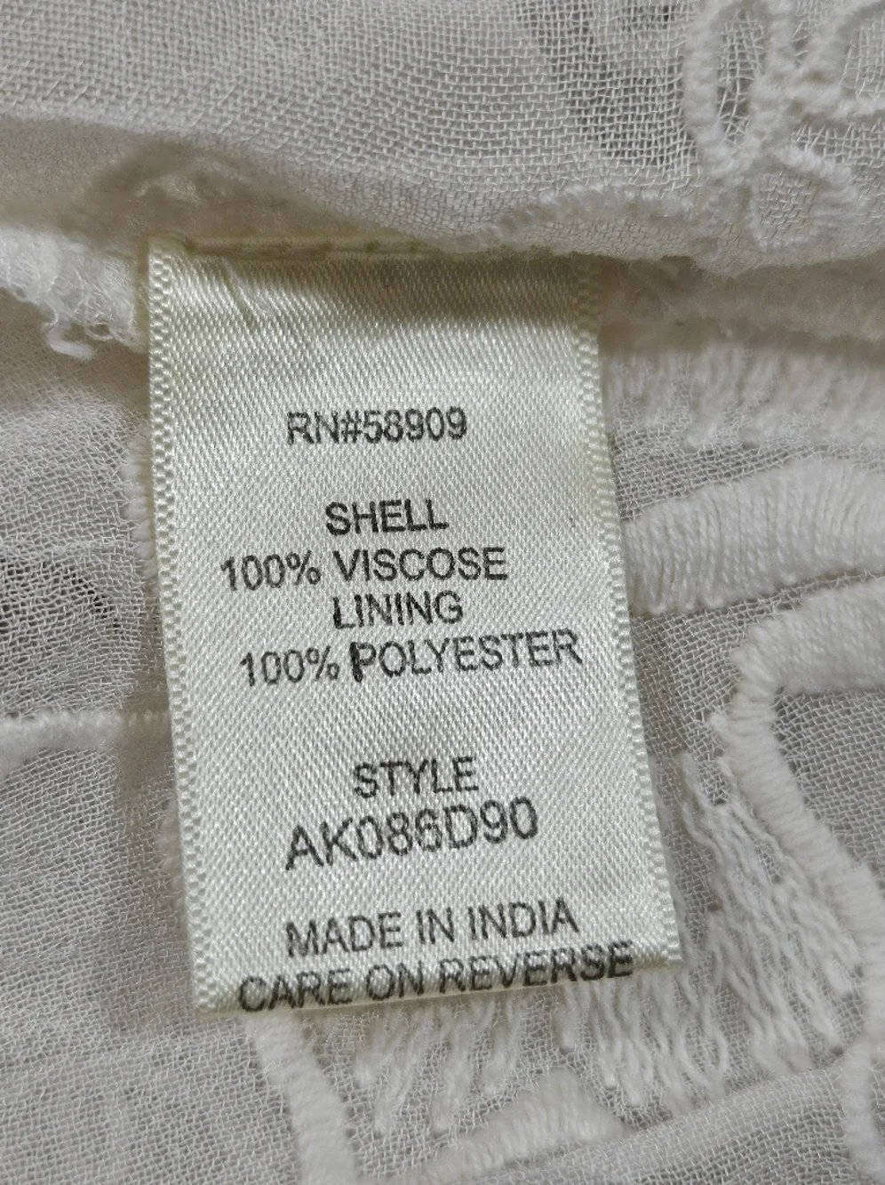 NWT Chelsea & Violet Ivory Embroidered Mesh Semi-Sheer Long Sleeve Maxi Dress - Picture 14 of 16